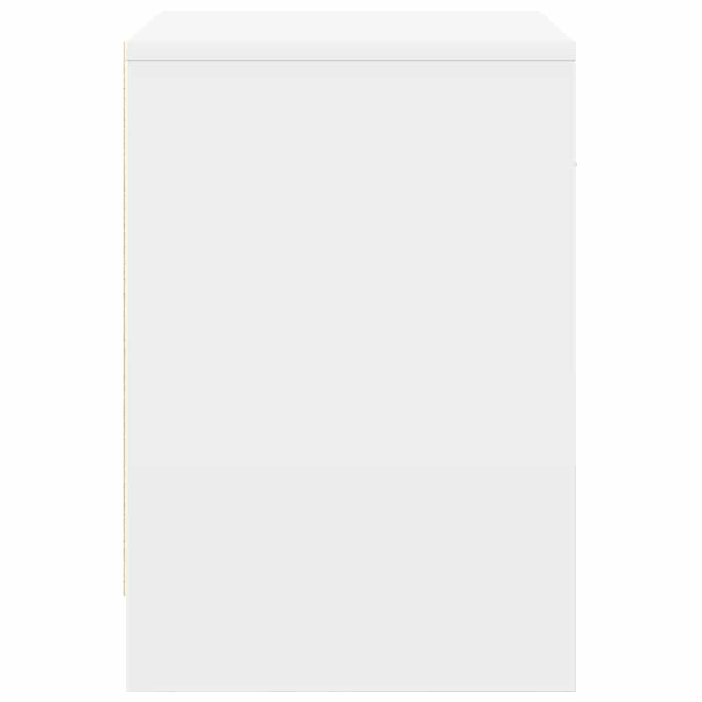 vidaXL Bedside Cabinets 2 pcs with Drawer White 40x34x50 cm 6