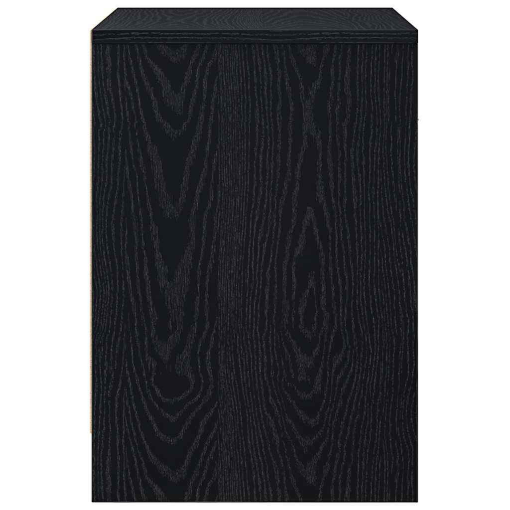 vidaXL Bedside Cabinets 2 pcs with Drawer Black 40x34x50 cm 6