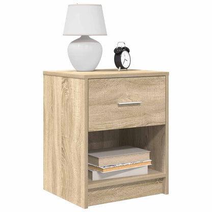 vidaXL Bedside Cabinets 2 pcs with Drawer Sonoma Oak 40x34x50 cm 1