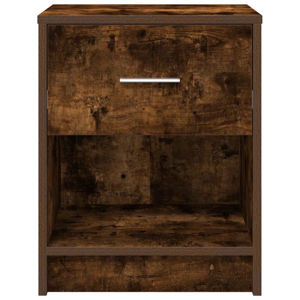 vidaXL Bedside Cabinets 2 pcs with Drawer Smoked Oak 40x34x50 cm 4
