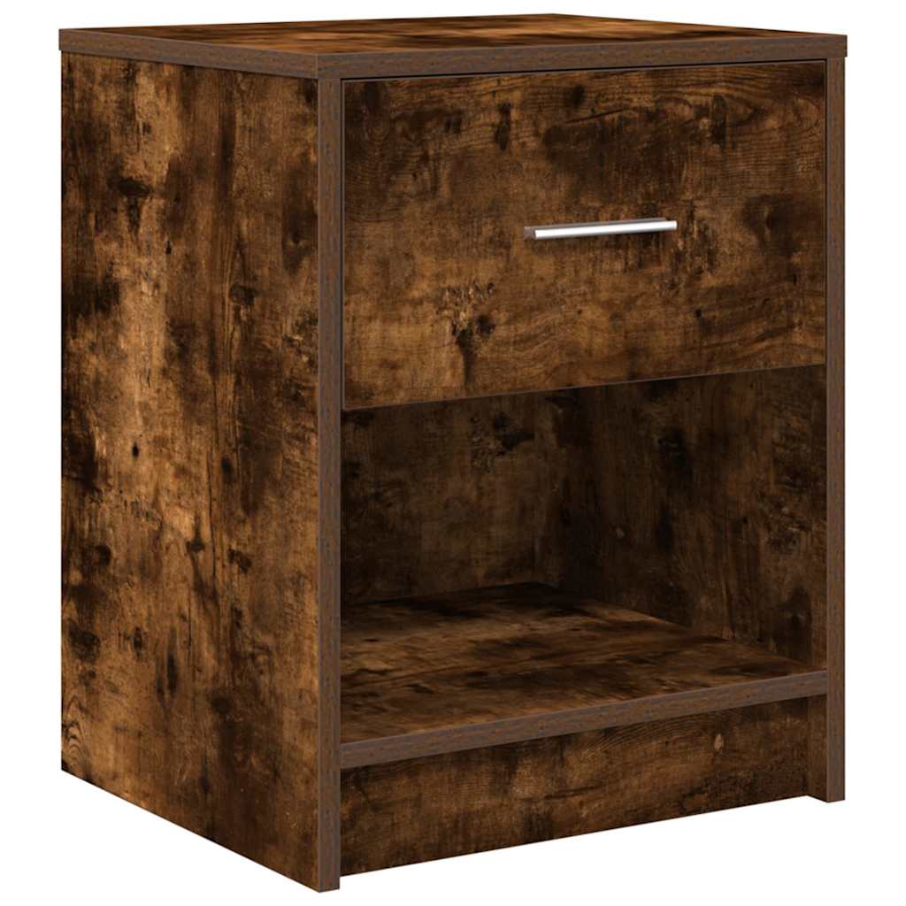 vidaXL Bedside Cabinets 2 pcs with Drawer Smoked Oak 40x34x50 cm 6