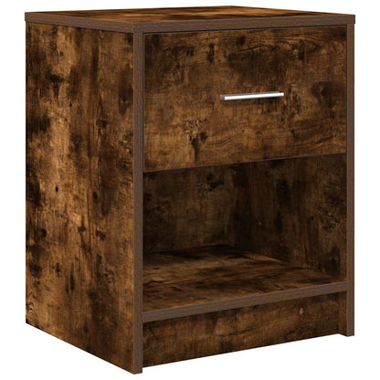 vidaXL Bedside Cabinets 2 pcs with Drawer Smoked Oak 40x34x50 cm 6