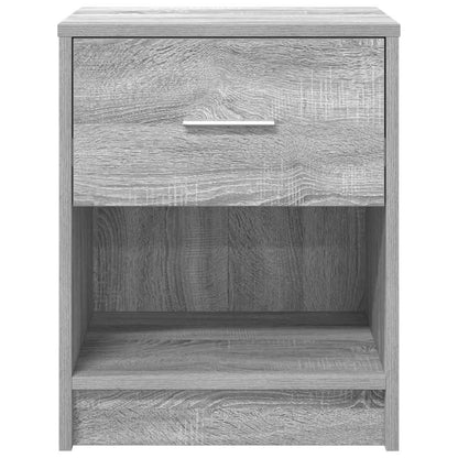 vidaXL Bedside Cabinets 2 pcs with Drawer Grey Sonoma 40x34x50 cm 4