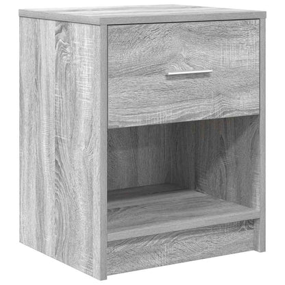 vidaXL Bedside Cabinets 2 pcs with Drawer Grey Sonoma 40x34x50 cm 6
