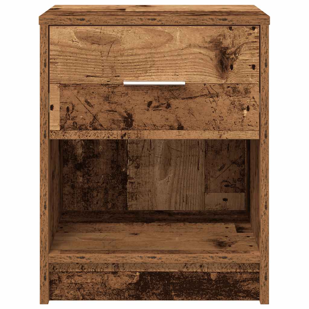 vidaXL Bedside Cabinets 2 pcs with Drawer Old Wood 40x34x50 cm 4