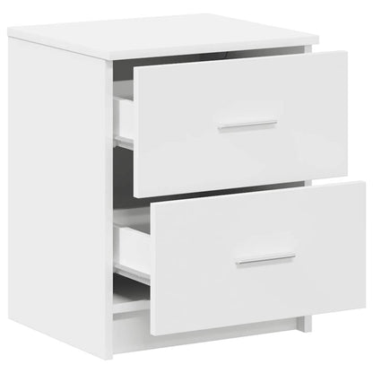 vidaXL Bedside Cabinet with 2 Drawers White 40x36x50 cm 5