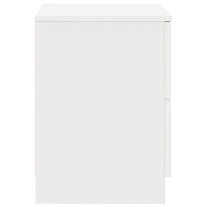 vidaXL Bedside Cabinet with 2 Drawers White 40x36x50 cm 6
