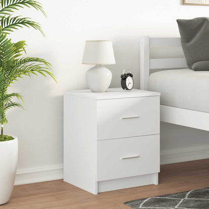 vidaXL Bedside Cabinet with 2 Drawers White 40x36x50 cm 1