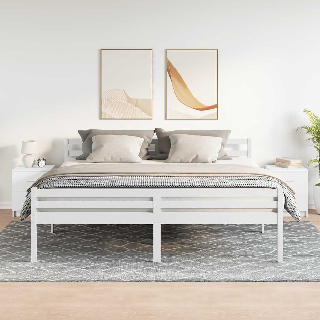 vidaXL Bedside Cabinets 2 pcs with 2 Drawers White 40x36x50 cm 1