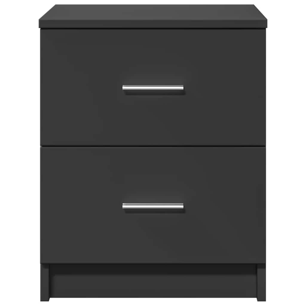vidaXL Bedside Cabinets 2 pcs with 2 Drawers Black 40x36x50 cm 4