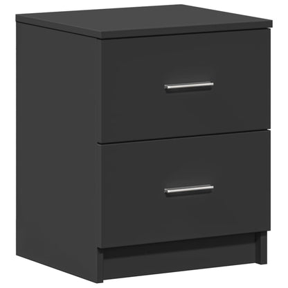 vidaXL Bedside Cabinets 2 pcs with 2 Drawers Black 40x36x50 cm 6
