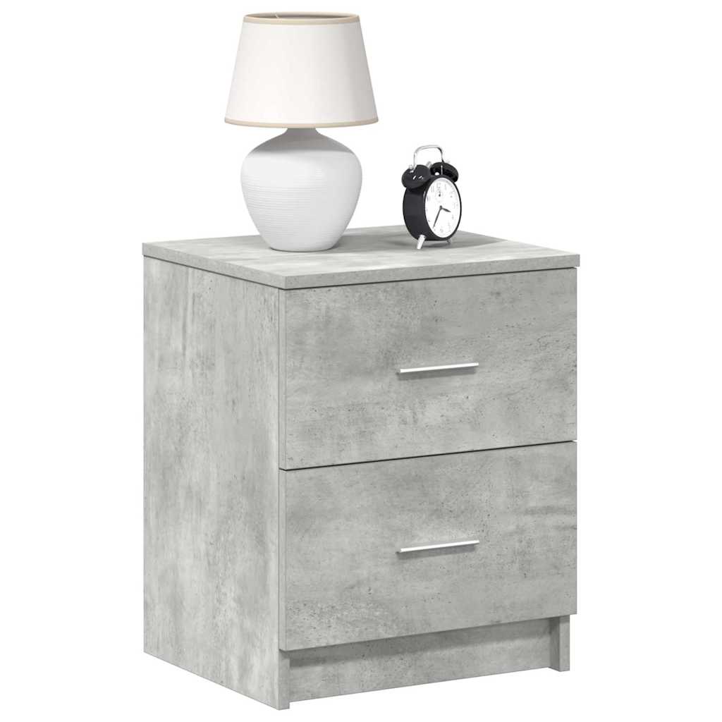 Bedside Cabinets with Drawers 40x36x50 cm Concrete grey 2