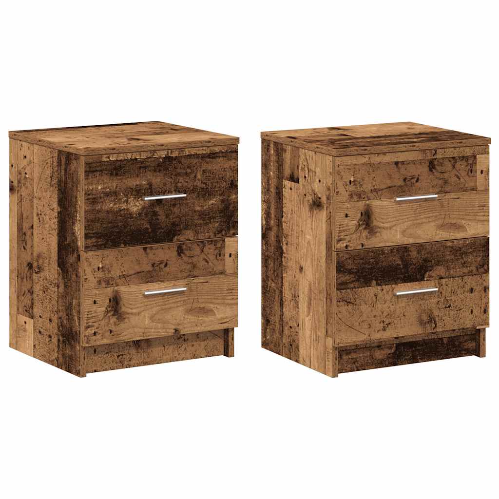 Bedside Cabinets with Drawers 40x36x50 cm Old wood 2