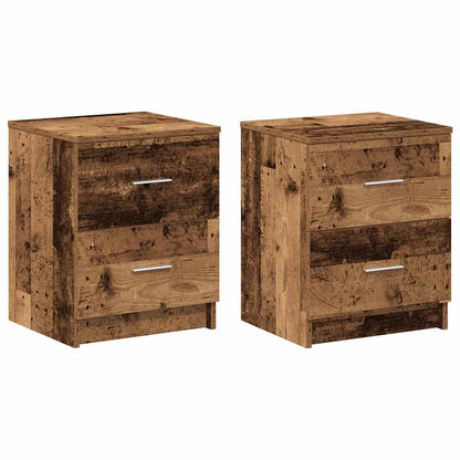Bedside Cabinets with Drawers 40x36x50 cm Old wood 2