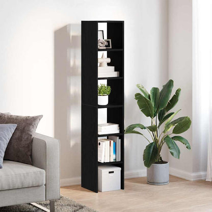 vidaXL Bookcases 2 pcs Stackable Black Oak 30x30x80 cm Engineered Wood 3