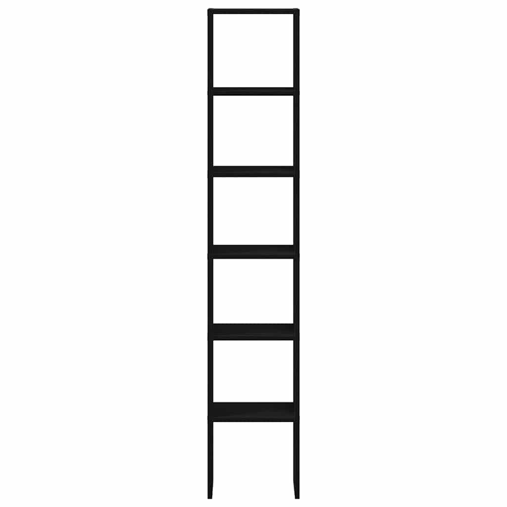 vidaXL Bookcases 2 pcs Stackable Black Oak 30x30x80 cm Engineered Wood 4