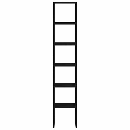 vidaXL Bookcases 2 pcs Stackable Black Oak 30x30x80 cm Engineered Wood 4