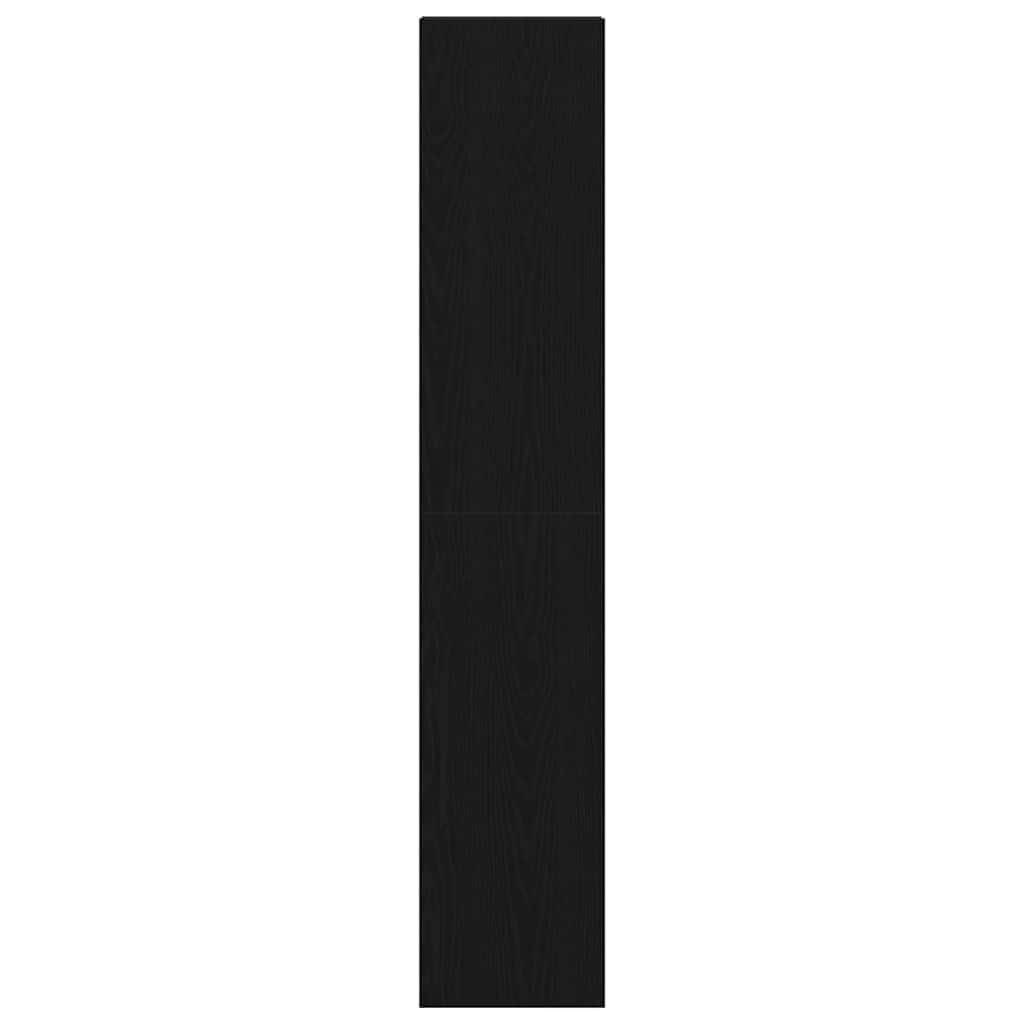 vidaXL Bookcases 2 pcs Stackable Black Oak 30x30x80 cm Engineered Wood 5