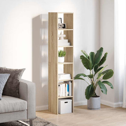 vidaXL Bookcases 2 pcs Stackable Sonoma Oak 30x30x80 cm Engineered Wood 3