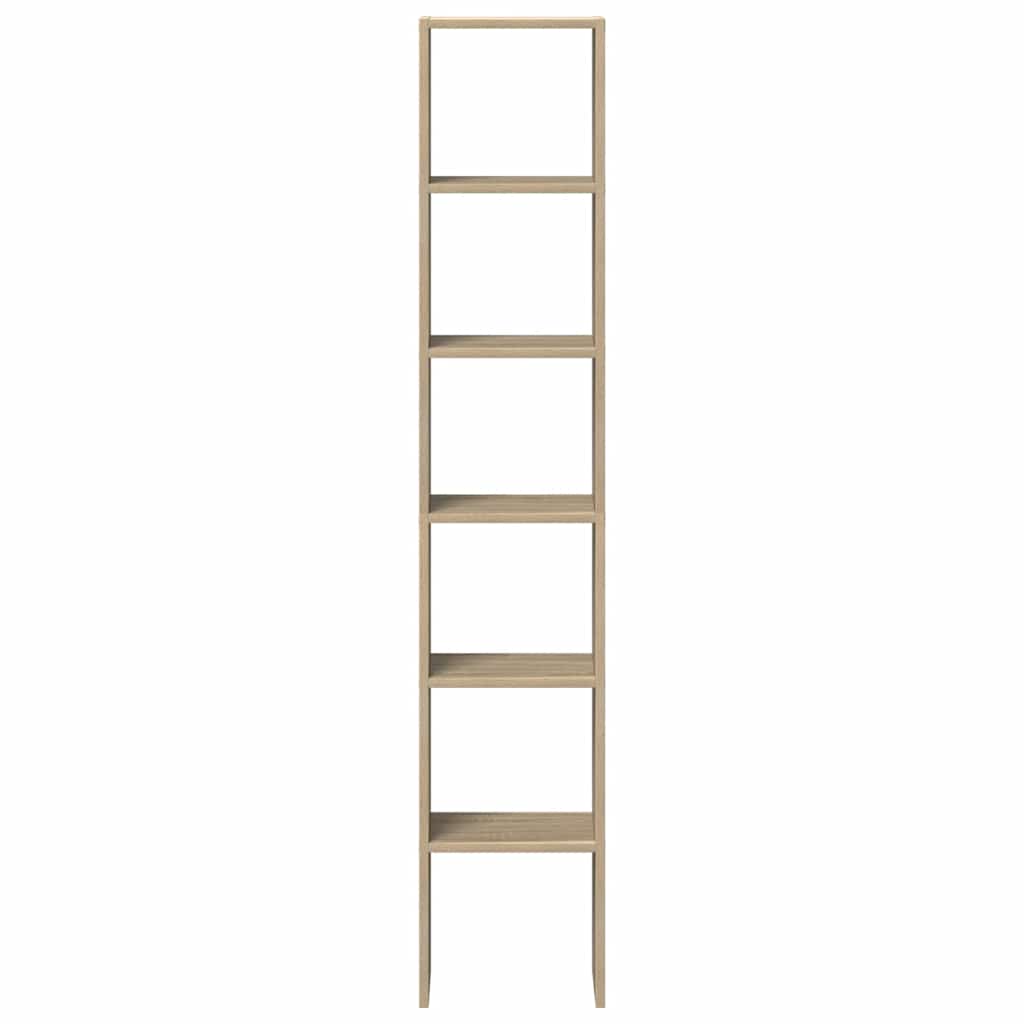 vidaXL Bookcases 2 pcs Stackable Sonoma Oak 30x30x80 cm Engineered Wood 4