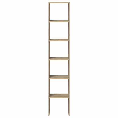 vidaXL Bookcases 2 pcs Stackable Sonoma Oak 30x30x80 cm Engineered Wood 4