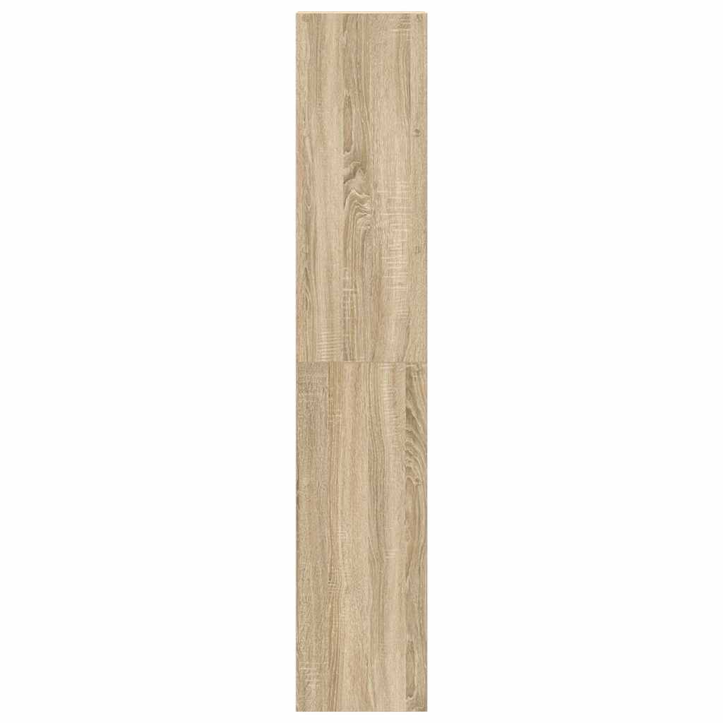 vidaXL Bookcases 2 pcs Stackable Sonoma Oak 30x30x80 cm Engineered Wood 5