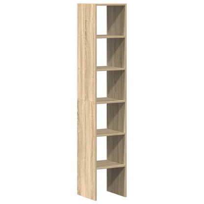 vidaXL Bookcases 2 pcs Stackable Sonoma Oak 30x30x80 cm Engineered Wood 6