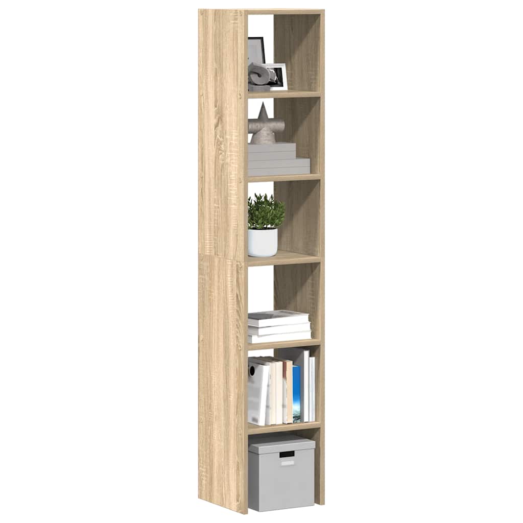 vidaXL Bookcases 2 pcs Stackable Sonoma Oak 30x30x80 cm Engineered Wood 1