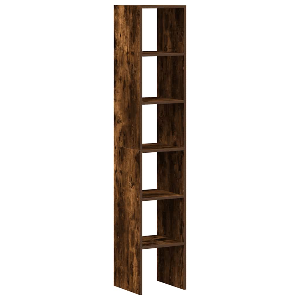 vidaXL Bookcases 2 pcs Stackable Smoked Oak 30x30x80 cm Engineered Wood 2
