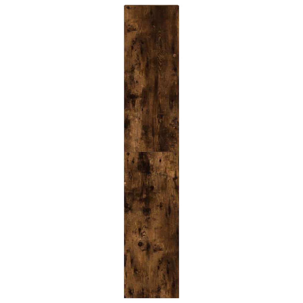 vidaXL Bookcases 2 pcs Stackable Smoked Oak 30x30x80 cm Engineered Wood 5