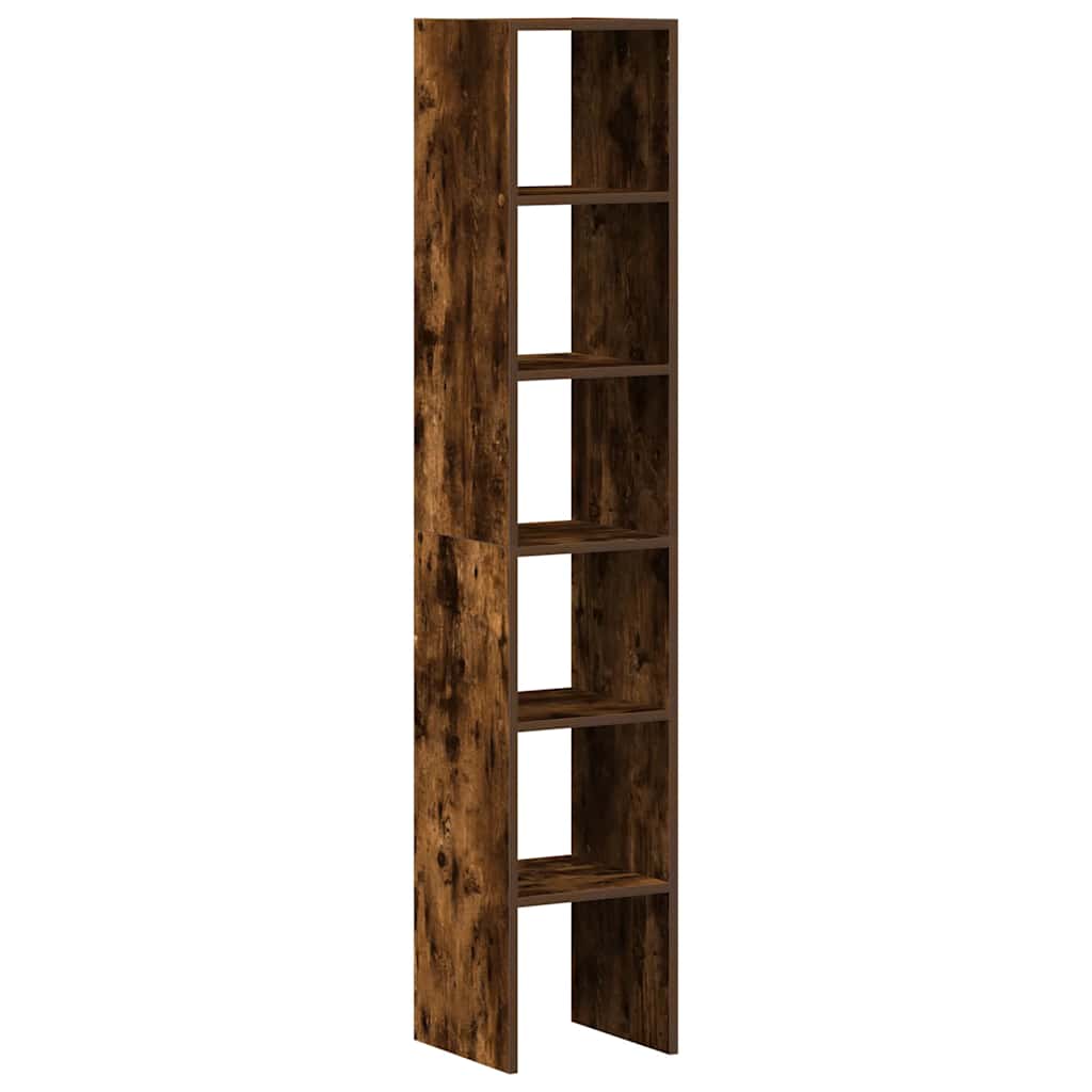 vidaXL Bookcases 2 pcs Stackable Smoked Oak 30x30x80 cm Engineered Wood 6