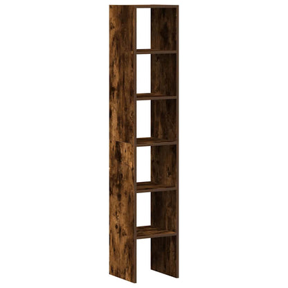 vidaXL Bookcases 2 pcs Stackable Smoked Oak 30x30x80 cm Engineered Wood 6