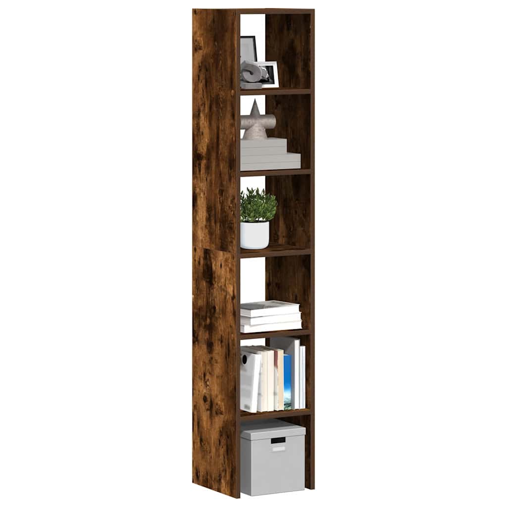 vidaXL Bookcases 2 pcs Stackable Smoked Oak 30x30x80 cm Engineered Wood 1
