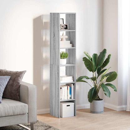 vidaXL Bookcases 2 pcs Stackable Grey Sonoma 30x30x80 cm Engineered Wood 3