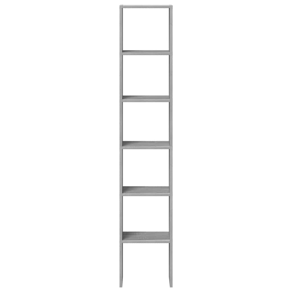 vidaXL Bookcases 2 pcs Stackable Grey Sonoma 30x30x80 cm Engineered Wood 4