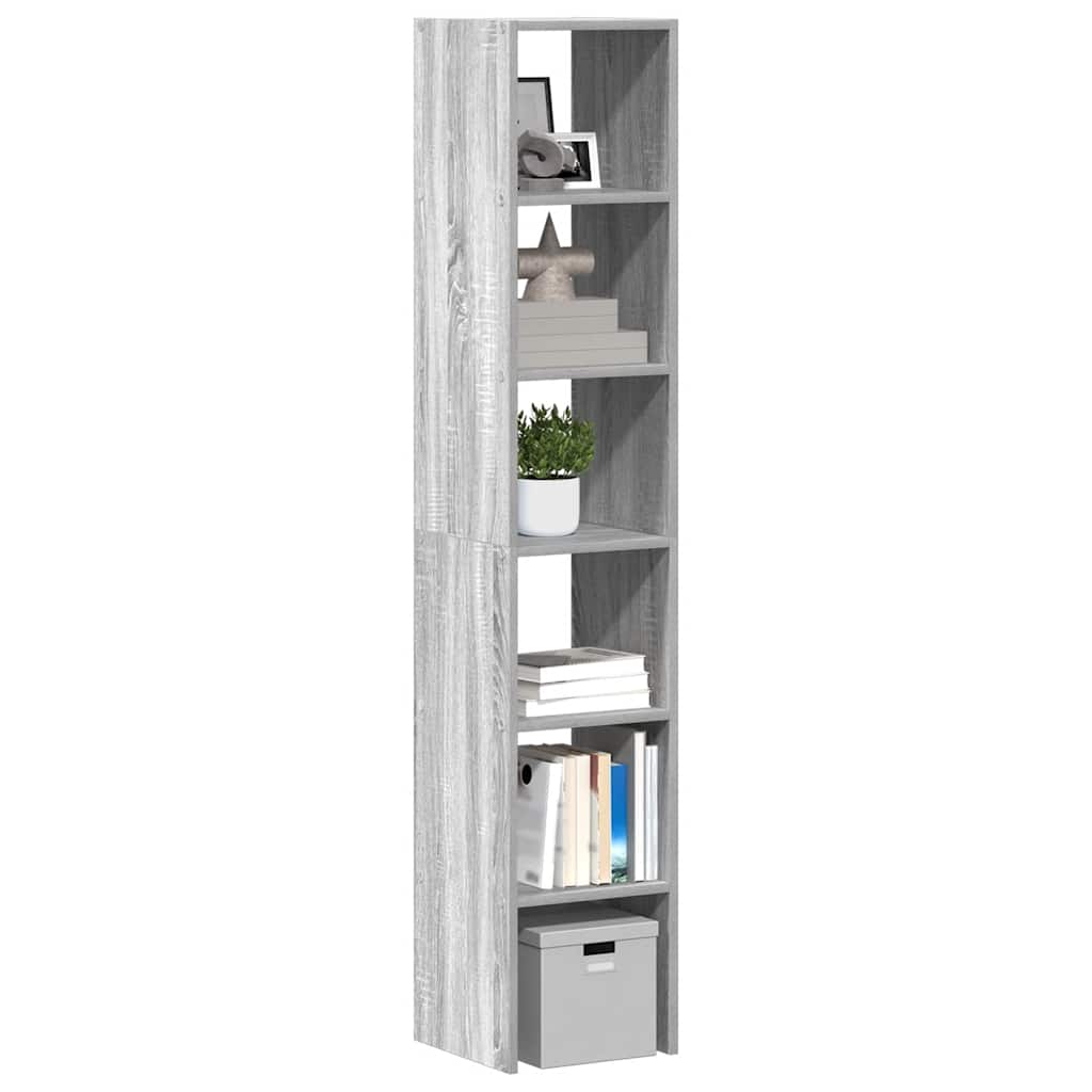 vidaXL Bookcases 2 pcs Stackable Grey Sonoma 30x30x80 cm Engineered Wood 1