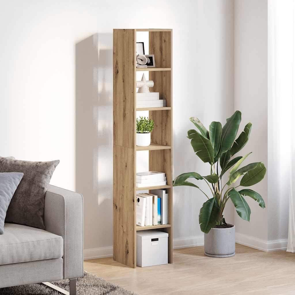 vidaXL Bookcases 2 pcs Stackable Artisan Oak 30x30x80 cm Engineered Wood 3