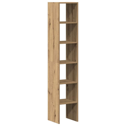 vidaXL Bookcases 2 pcs Stackable Artisan Oak 30x30x80 cm Engineered Wood 6
