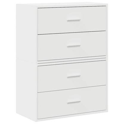 vidaXL Cabinets with 4 Drawers 2 pcs White 60x31x40 cm Engineered Wood 2