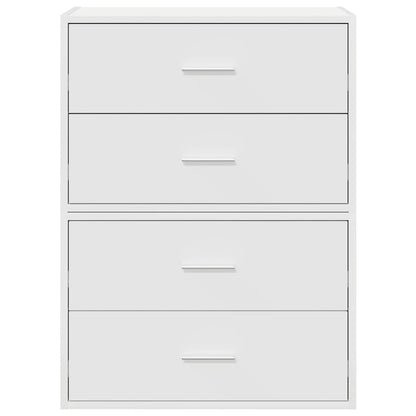 vidaXL Cabinets with 4 Drawers 2 pcs White 60x31x40 cm Engineered Wood 4