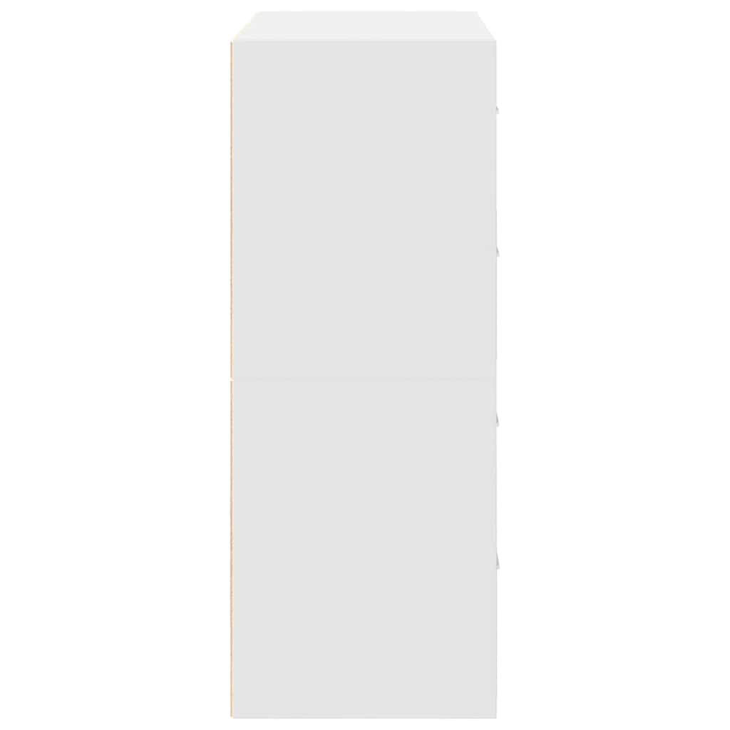 vidaXL Cabinets with 4 Drawers 2 pcs White 60x31x40 cm Engineered Wood 6