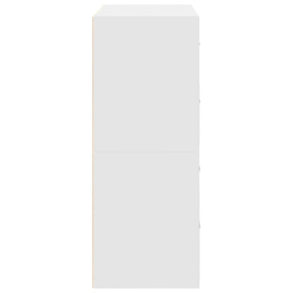 vidaXL Cabinets with 4 Drawers 2 pcs White 60x31x40 cm Engineered Wood 6
