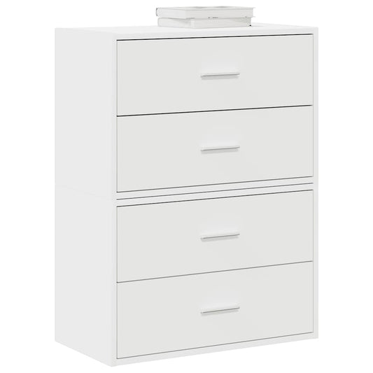 vidaXL Cabinets with 4 Drawers 2 pcs White 60x31x40 cm Engineered Wood 1