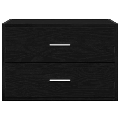 vidaXL Cabinet with 2 Drawers Black Oak 60x31x40 cm Engineered Wood 4