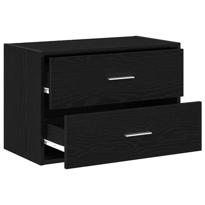 vidaXL Cabinet with 2 Drawers Black Oak 60x31x40 cm Engineered Wood 5