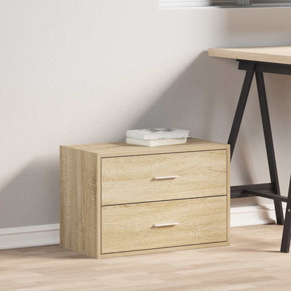 vidaXL Cabinet with 2 Drawers Sonoma Oak 60x31x40 cm Engineered Wood 3