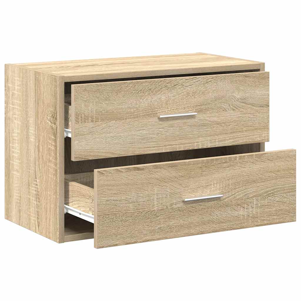 vidaXL Cabinet with 2 Drawers Sonoma Oak 60x31x40 cm Engineered Wood 5
