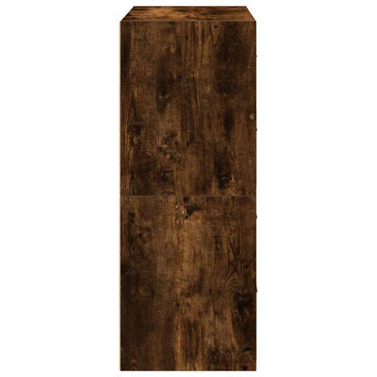 vidaXL Cabinets with 4 Drawers 2 pcs Smoked Oak 60x31x40 cm Engineered Wood 6