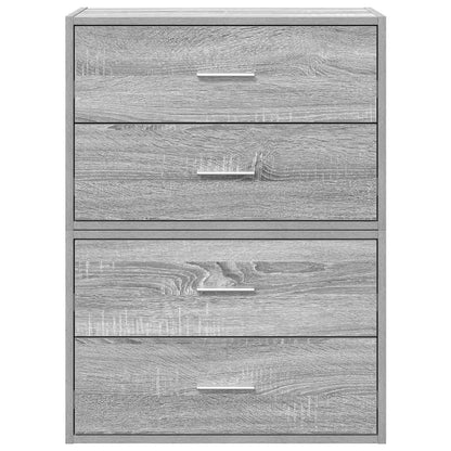vidaXL Cabinets with 4 Drawers 2 pcs Grey Sonoma 60x31x40 cm Engineered Wood 4