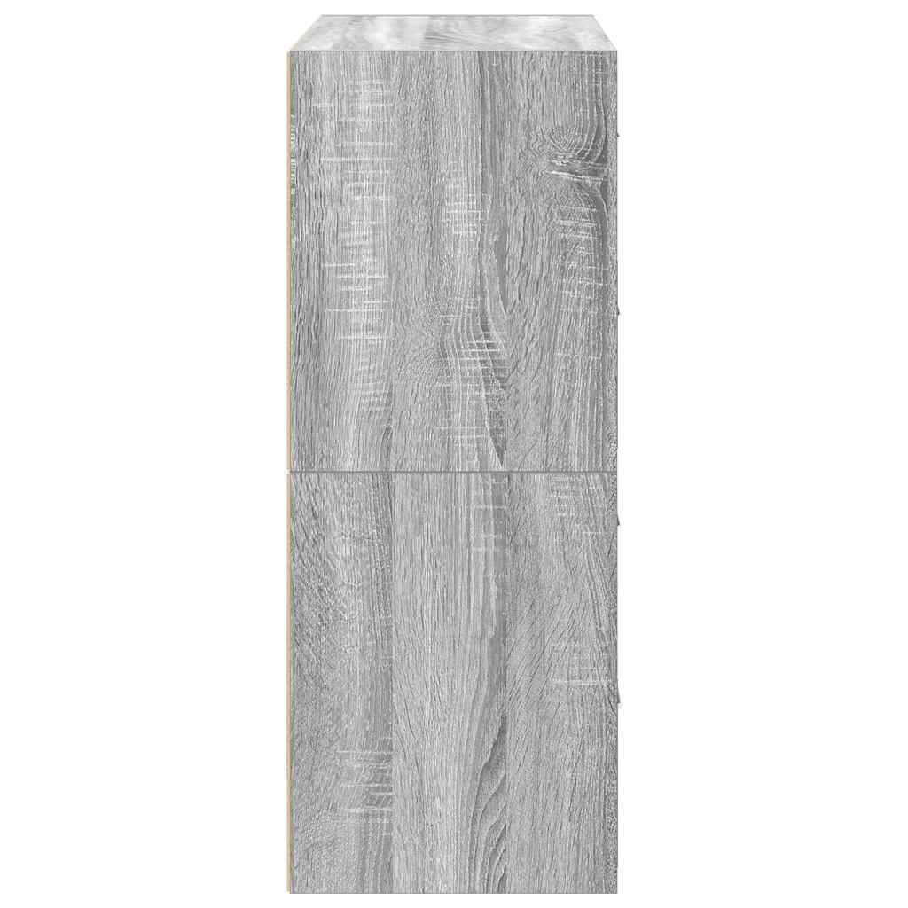 vidaXL Cabinets with 4 Drawers 2 pcs Grey Sonoma 60x31x40 cm Engineered Wood 6
